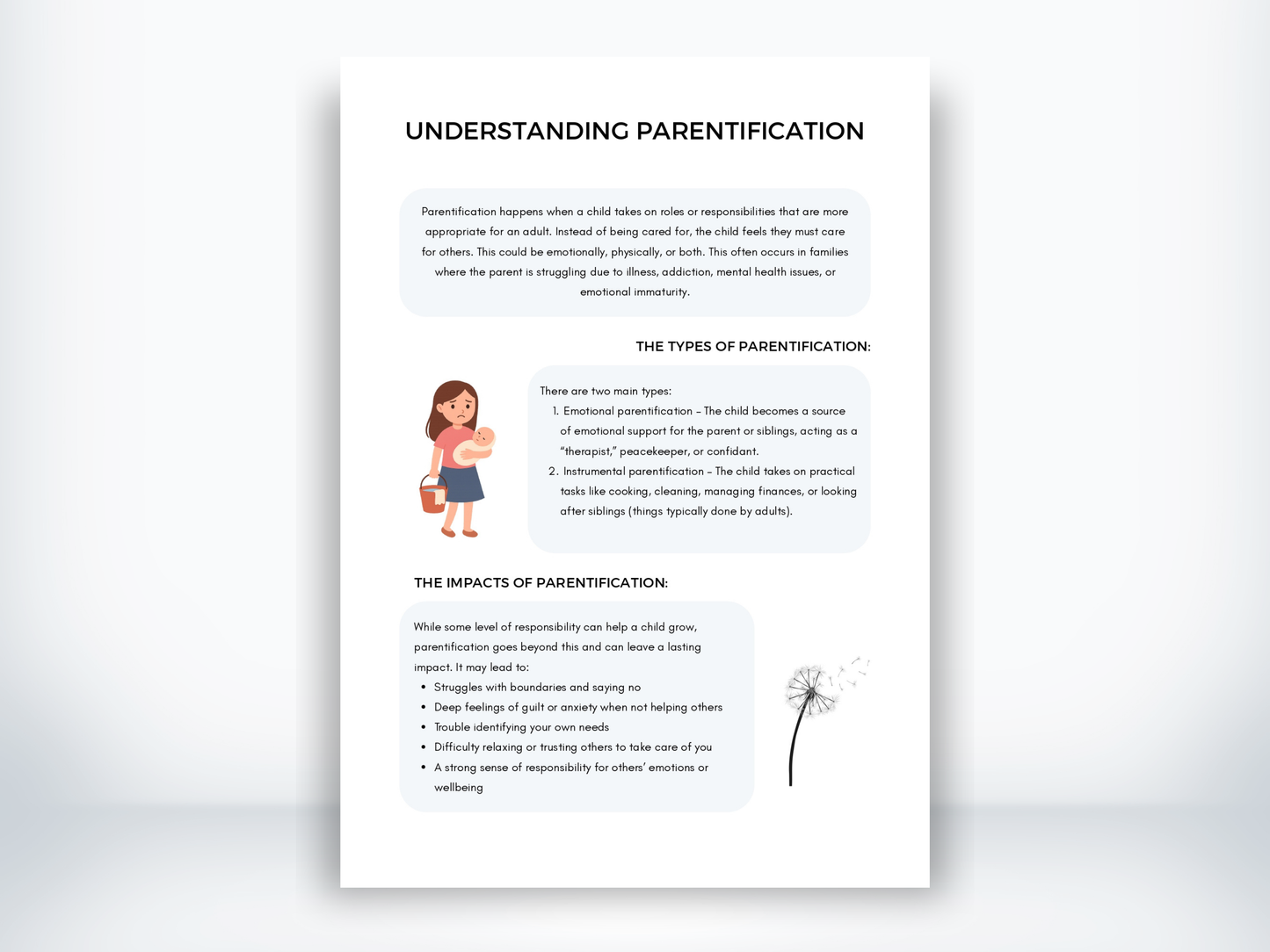 Understanding Parentification Handout PDF