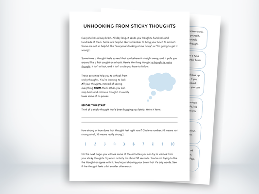 Unhooking From Sticky Thoughts PDF