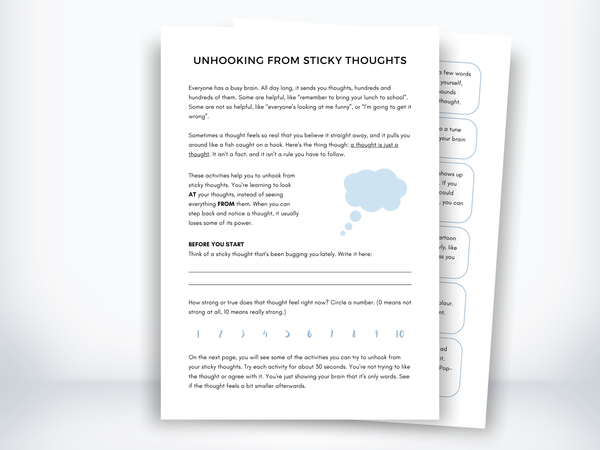 Unhooking From Sticky Thoughts PDF