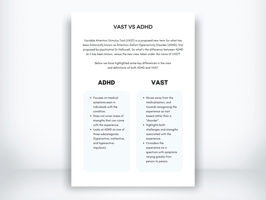VAST vs ADHD Handout PDF - My Thriving Mind