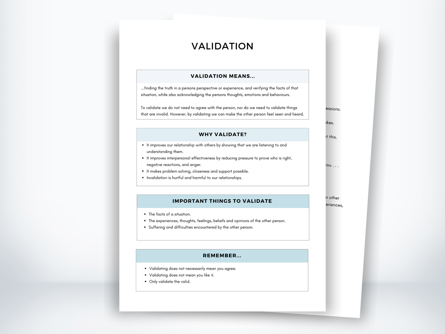 Validation Handout PDF