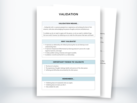 Validation Handout PDF
