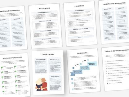 Validation vs Invalidation Worksheets