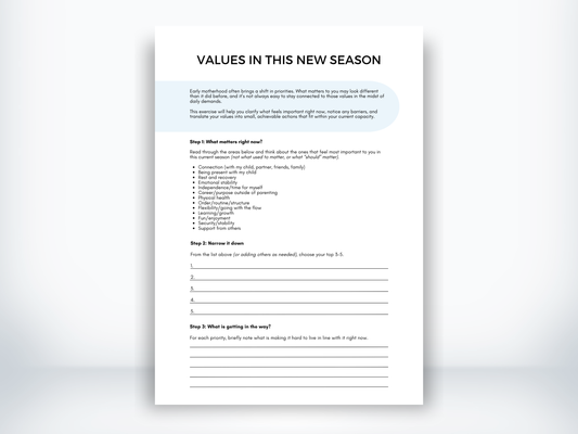 Values In This New Season of Parenthood Worksheet PDF