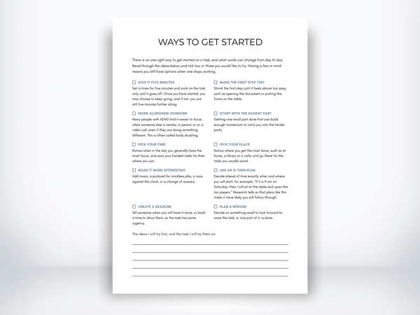 Ways to Get Started PDF