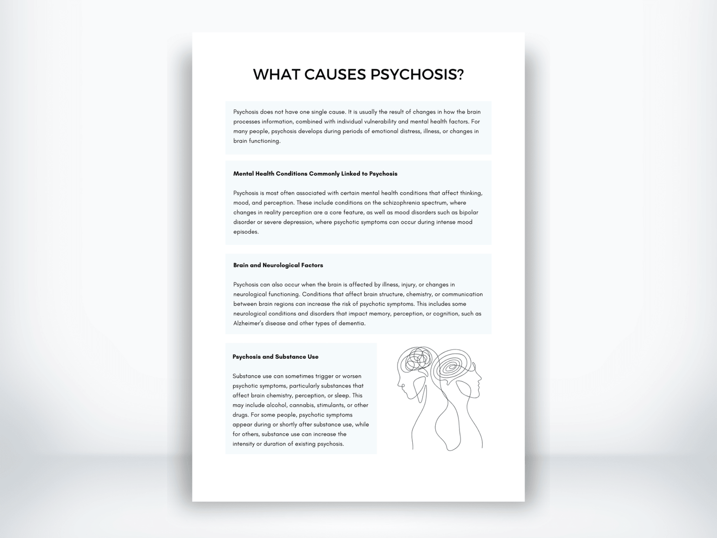 What Causes Psychosis Handout PDF - My Thriving Mind
