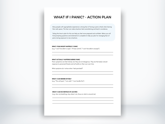 What If I Panic - Agoraphobia Action Plan PDF