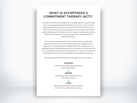 What Is Acceptance and Commitment Therapy Handout PDF