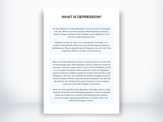 What Is Depression Handout PDF