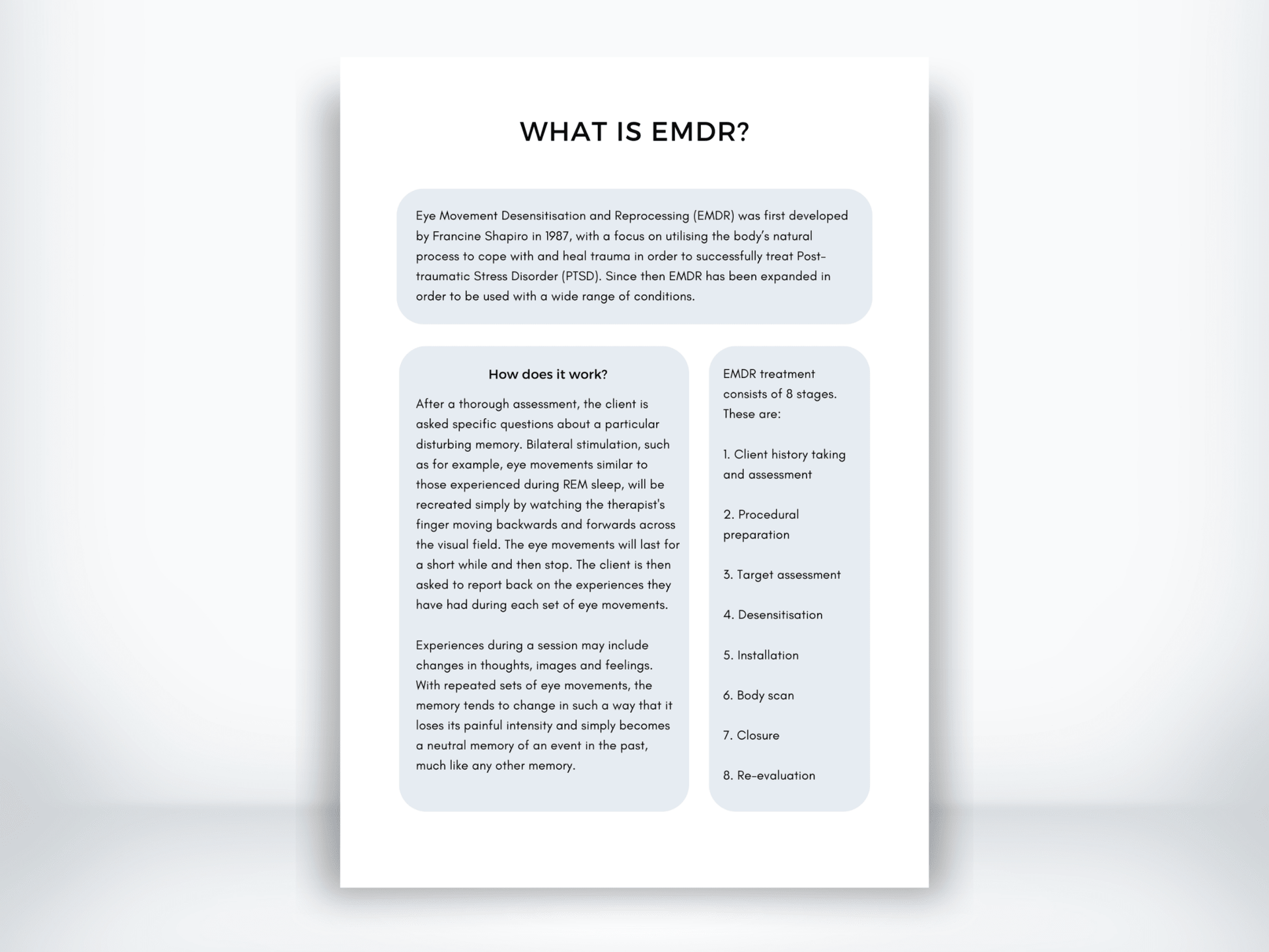 What Is EMDR Handout PDF - My Thriving Mind