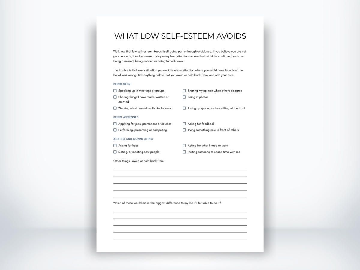 What Low Self-Esteem Avoids PDF