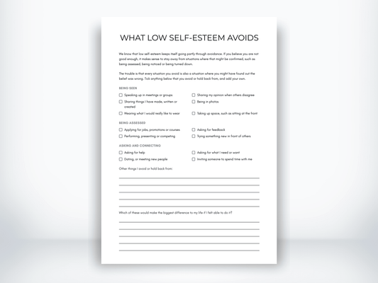 What Low Self-Esteem Avoids PDF - My Thriving Mind