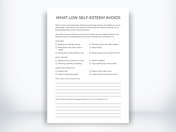 What Low Self-Esteem Avoids PDF