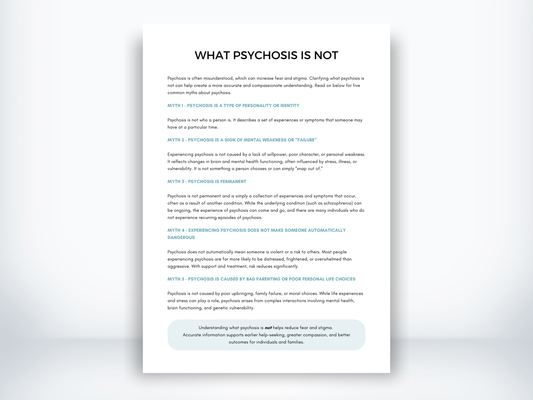 What Psychosis Is Not Handout PDF