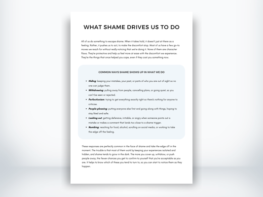 What Shame Drives Us To Do PDF