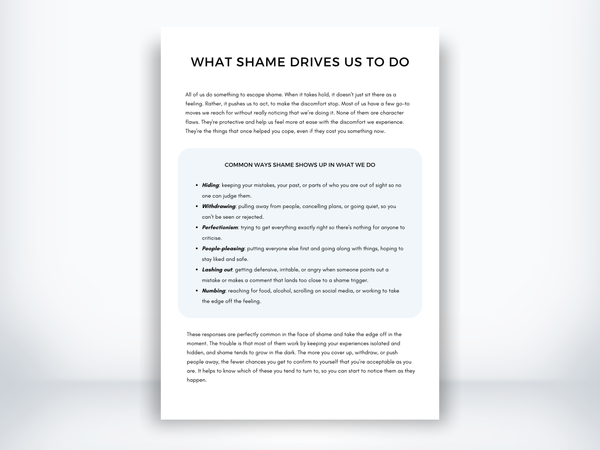 What Shame Drives Us To Do PDF