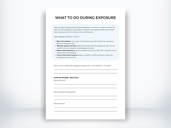 What To Do During Exposure - Agoraphobia PDF