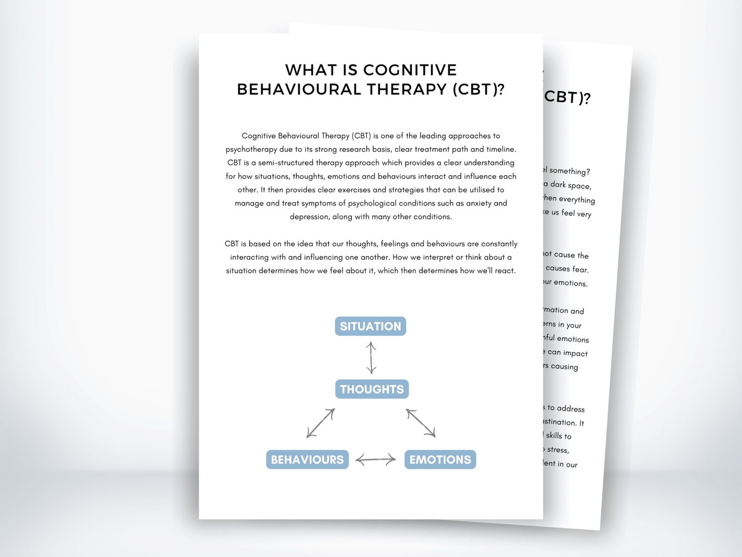 What is Cognitive Behavioural Therapy Handout PDF - My Thriving Mind