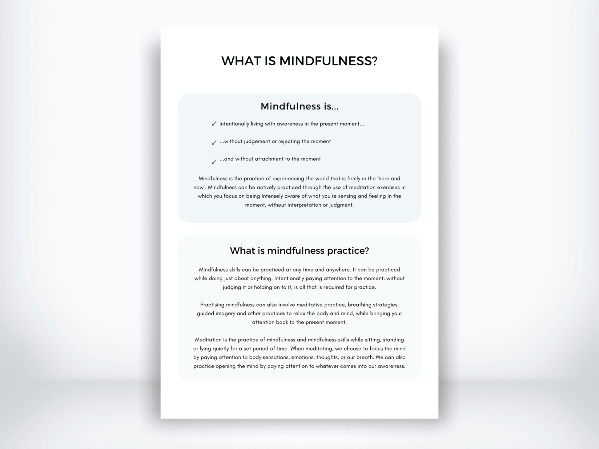 What is Mindfulness PDF - My Thriving Mind