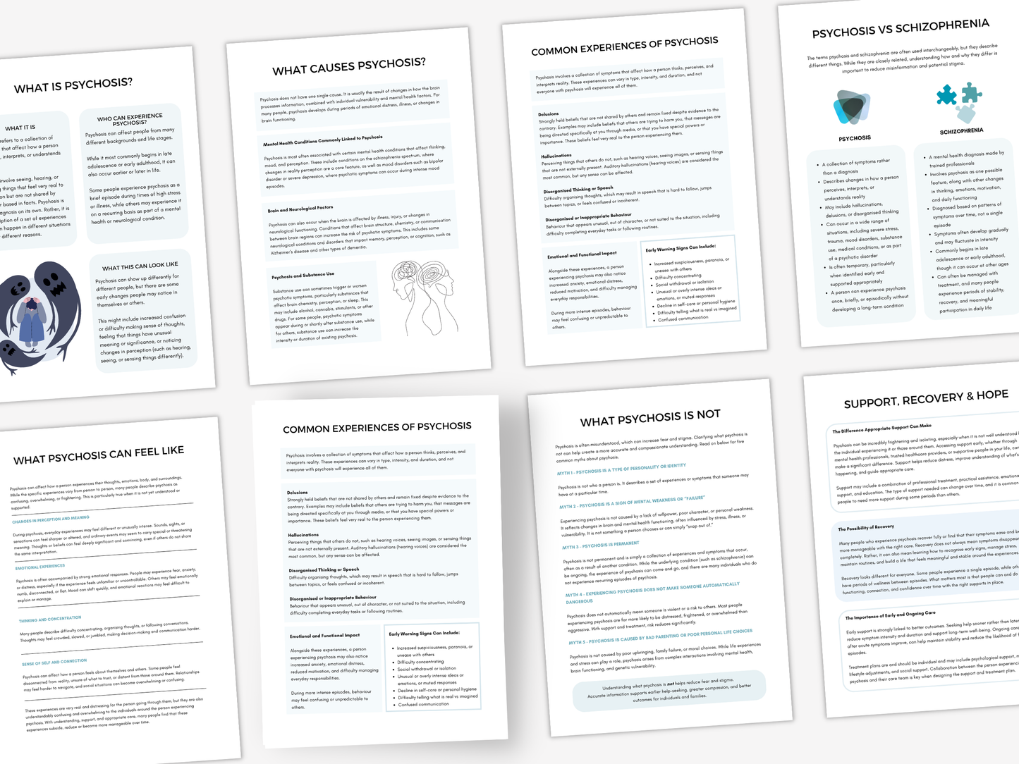 Understanding Psychosis Worksheets