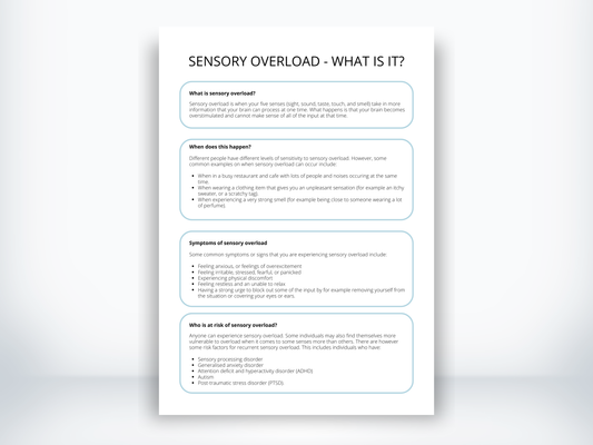 What is Sensory Overload Handout PDF