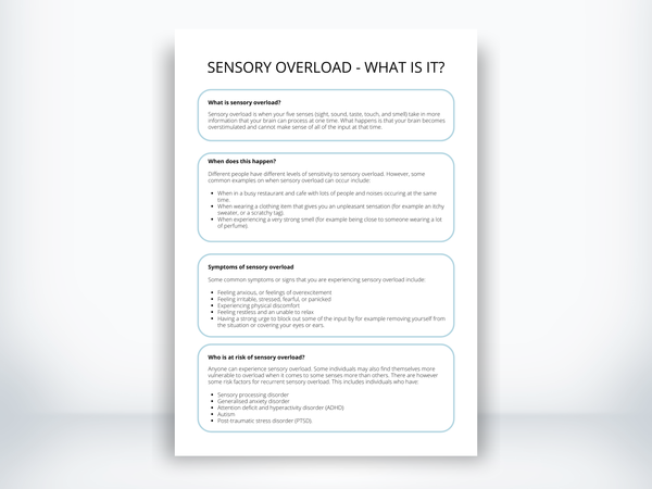 What is Sensory Overload Handout PDF