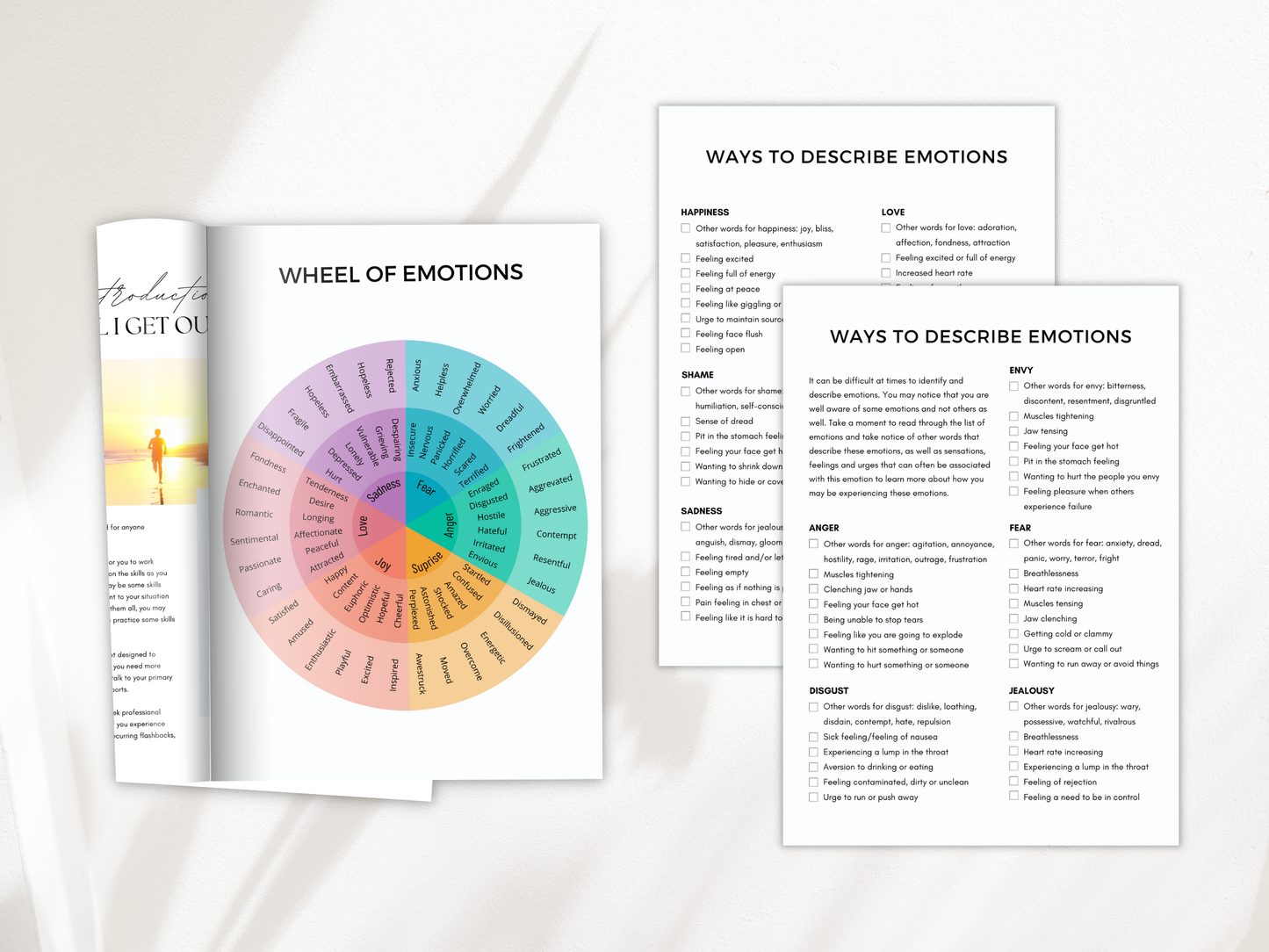 Wheel of Emotions Worksheets PDF
