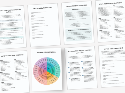 Wheel of Emotions Worksheets PDF