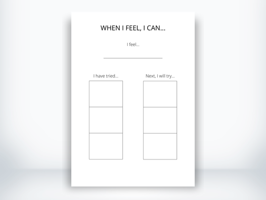 When I Feel X I Can Y Worksheet PDF