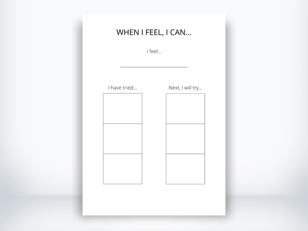When I Feel X I Can Y Worksheet PDF