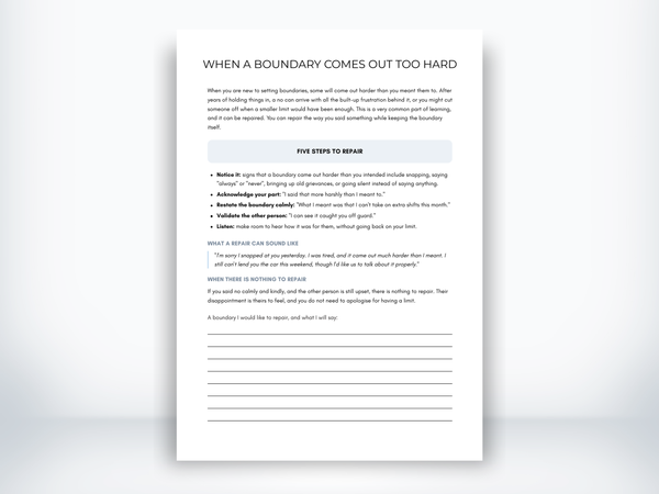 When a Boundary Comes Out Too Hard PDF