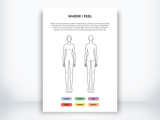 Where I Feel Worksheet PDF