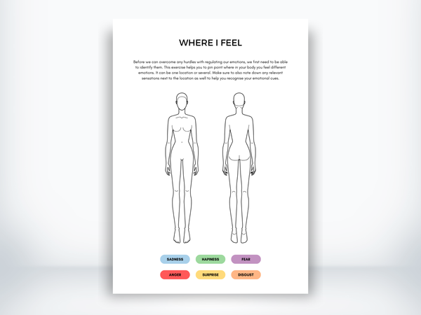 Where I Feel Worksheet PDF