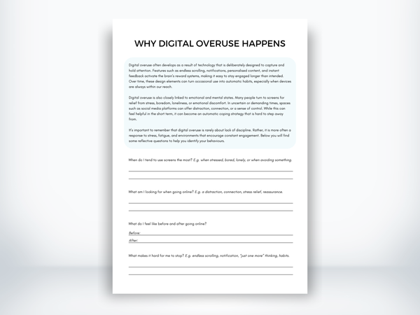 Why Digital Overuse Happens Handout PDF