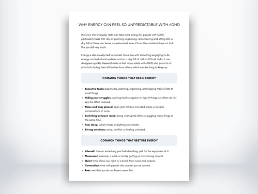 Why Energy Can Feel So Unpredictable With ADHD PDF - My Thriving Mind