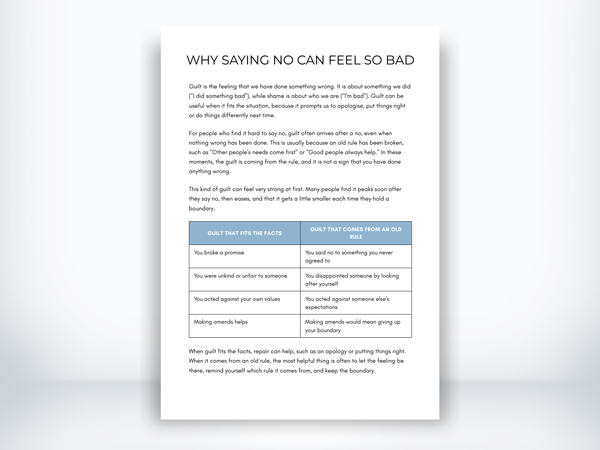 Why Saying No Can Feel So Bad PDF