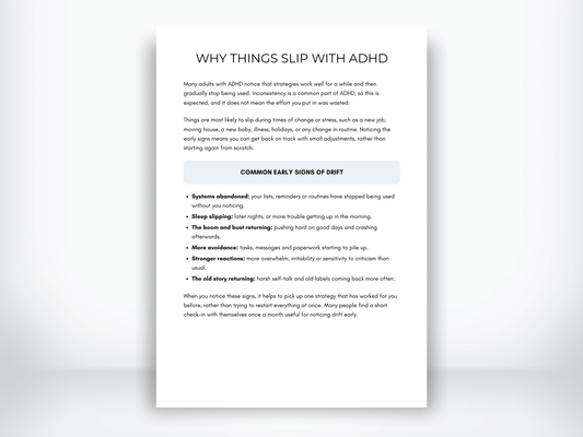 Why Things Slip With ADHD - My Thriving Mind