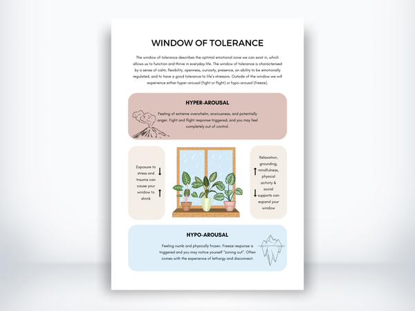 Window Of Tolerance Worksheet PDF