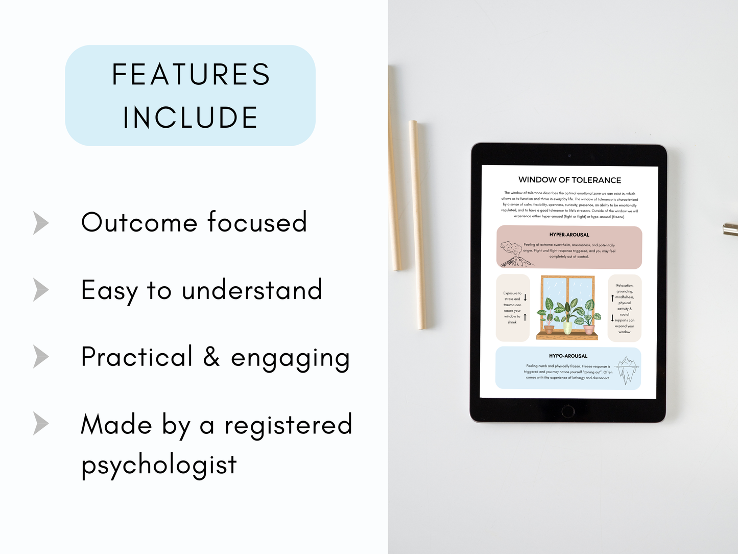 Window of Tolerance Worksheets PDF