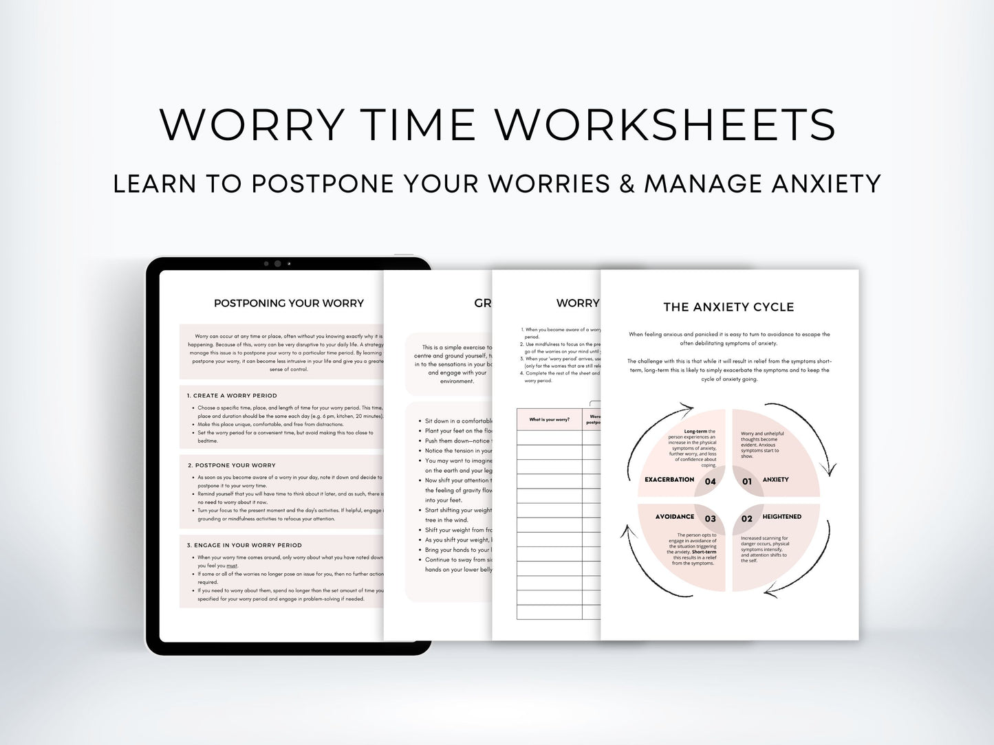 Worry Time Worksheets Bundle