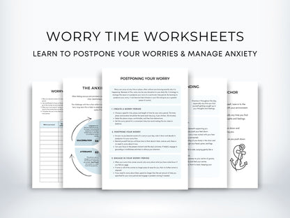 Worry Time Worksheets Bundle