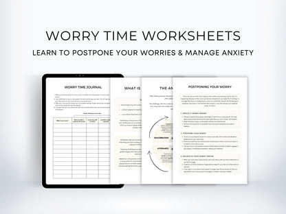 Worry Time Worksheets Bundle