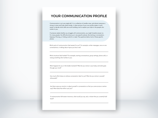 Your Communication Profile PDF