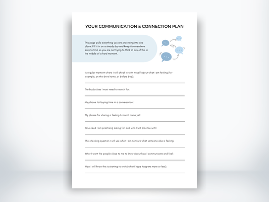 Your Communication and Connection Plan PDF