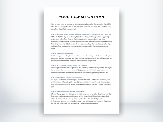 Your Transition Plan PDF