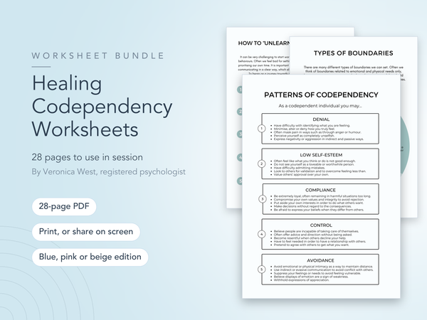 Healing Codependency Worksheets