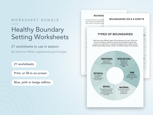Healthy Boundary Setting Worksheets