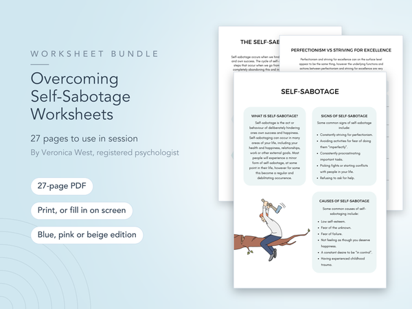 Overcoming Self-Sabotage Worksheets